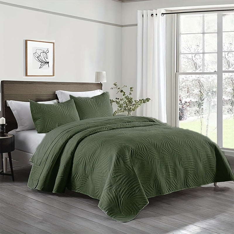 Douce et respirante Couette dt ultra lgre 3 pices en relief 1 x couverture de lit et 2 x taies doreiller sans rembourrage douce respirante et confortable pour la dcoration de chambre ou dortoir