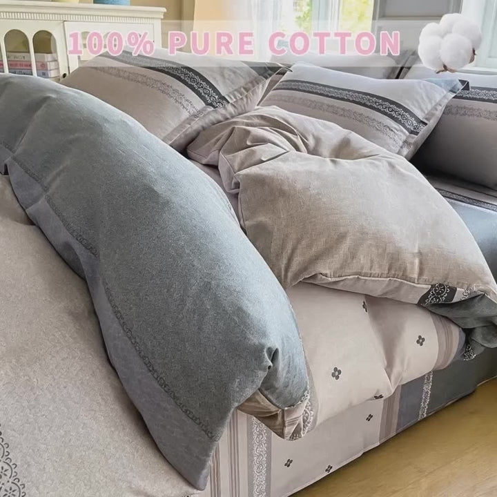 Latacaca Ensemble Housse de Couette 100 Coton Pur 23 pices Motif Feuille Tropicale Vert Jaune Disponible en Plusieurs Tailles Housse de Couette pour Toutes les Saisons Inclut 1 Housse de Couette et 12 Taies dOreiller Lavable en Machine